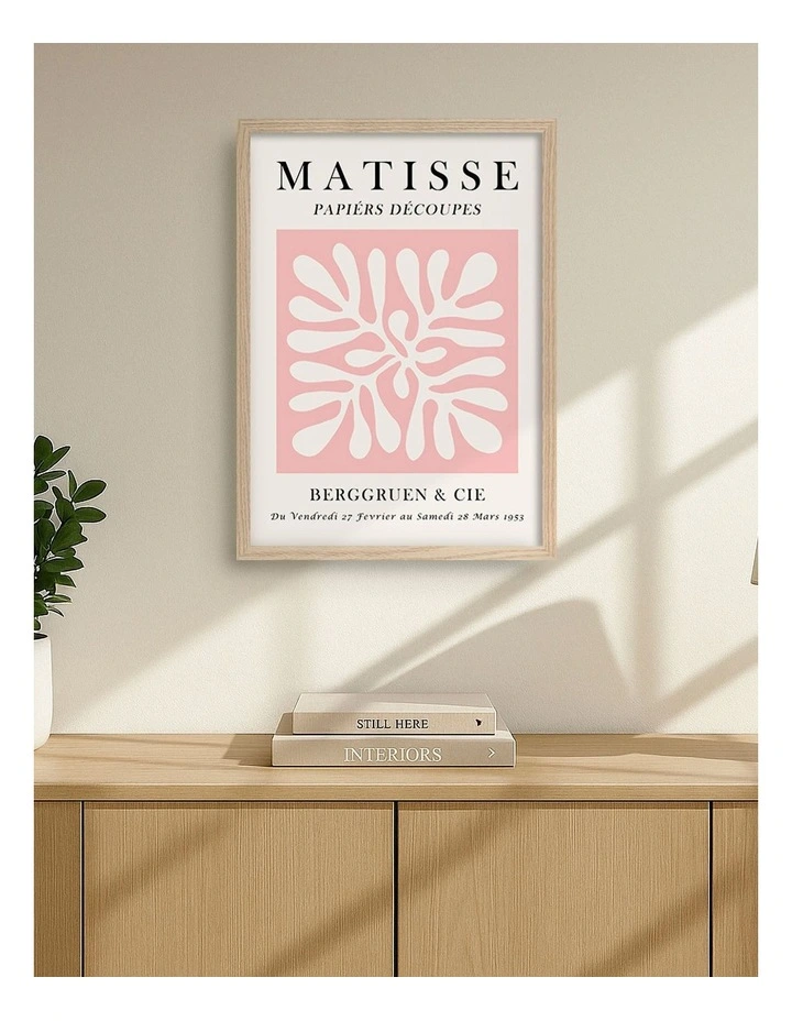 Australian Made Matisse Floral Print Frame in Natural Oak image 2