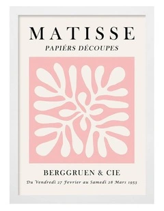 Australian Made Matisse Floral Print Frame in White