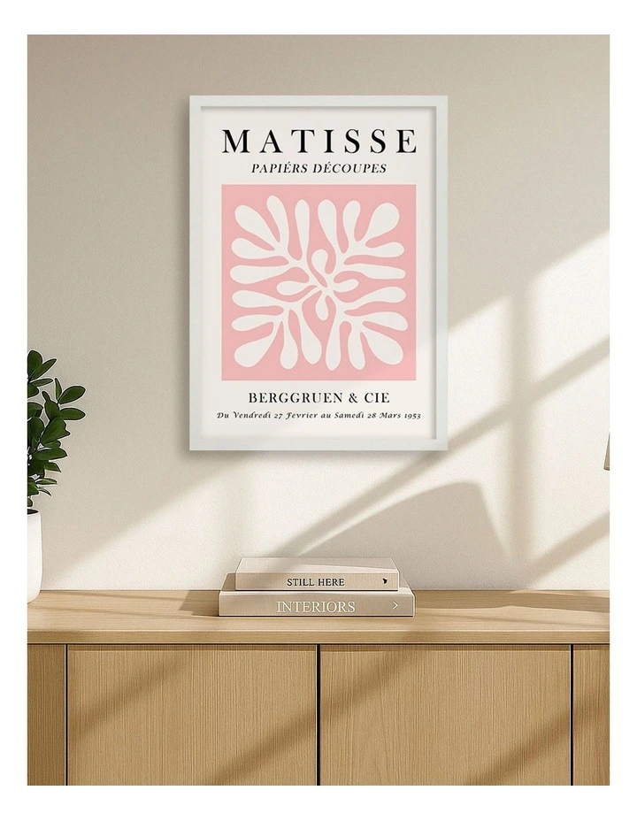 Australian Made Matisse Floral Print Frame in White image 2