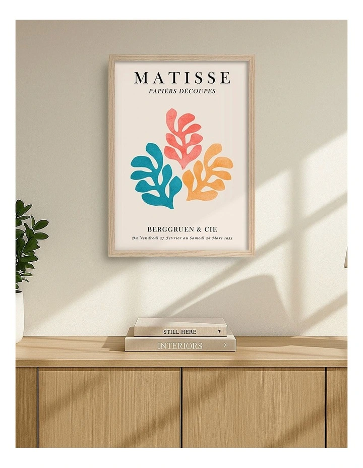 Australian Made Matisse Floral Print Frame in Natural Oak image 2