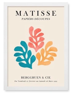 Australian Made Matisse Floral Print Frame in White