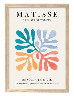 Australian Made Matisse Floral Print Frame in Natural Oak