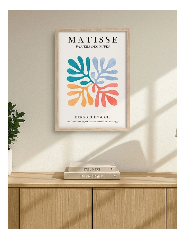 Australian Made Matisse Floral Print Frame in Natural Oak image 2