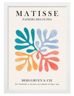 Australian Made Matisse Floral Print Frame in White