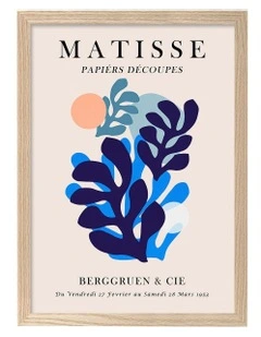 Australian Made Matisse Floral Print Frame in Natural Oak