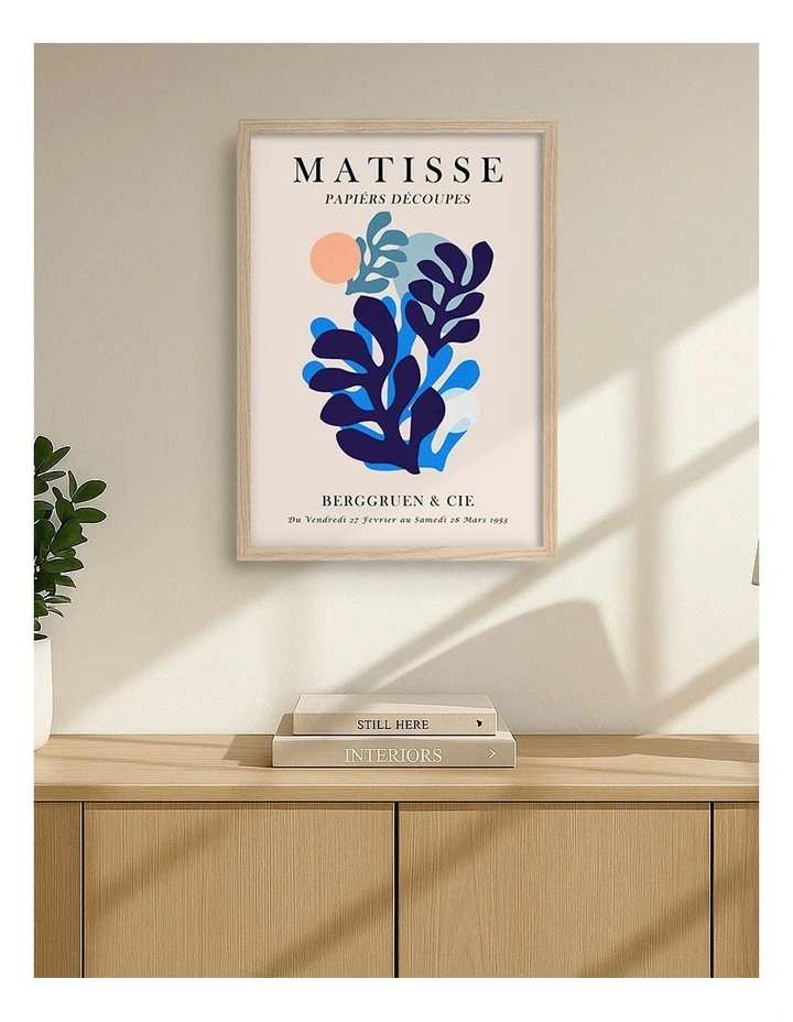 Australian Made Matisse Floral Print Frame in Natural Oak image 2