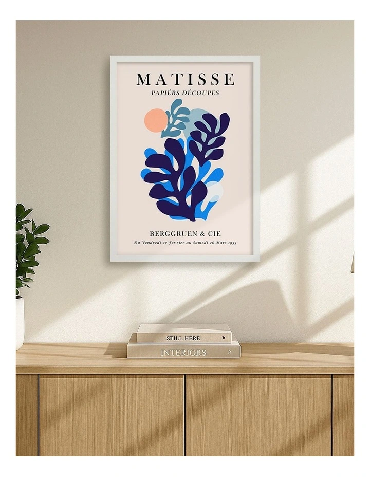 Australian Made Matisse Floral Print Frame in White image 2