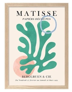 Australian Made Matisse Floral Print Frame in Natural Oak