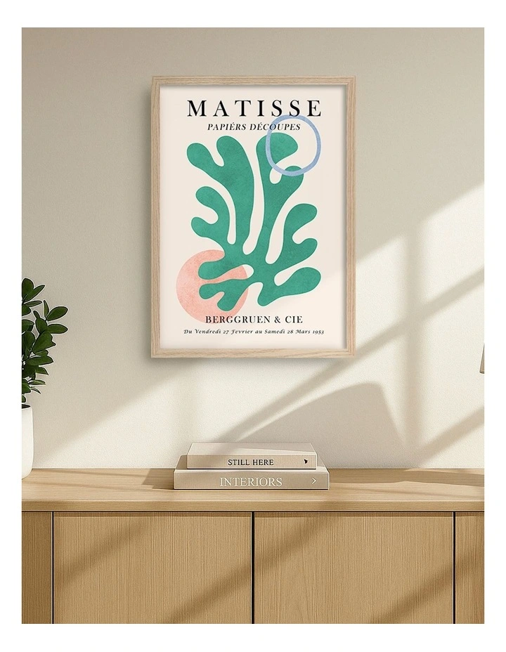 Australian Made Matisse Floral Print Frame in Natural Oak image 2