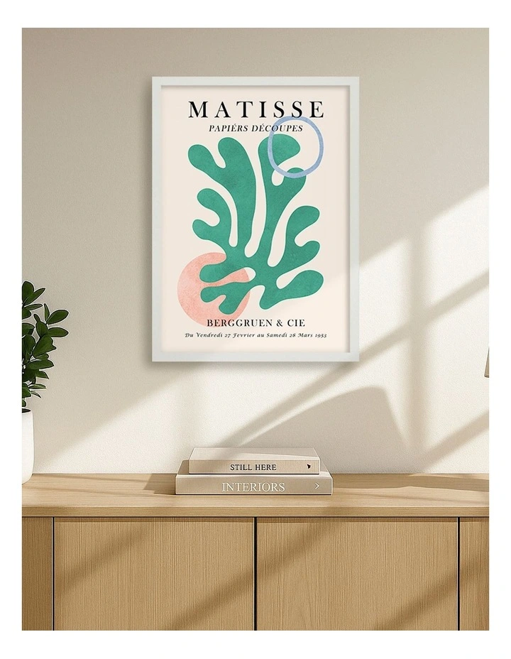 Australian Made Matisse Floral Print Frame in White image 2