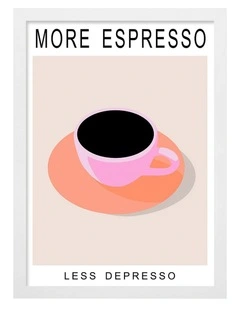 More Espresso Print Frame in White
