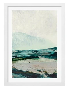 Mountains Abstract Print Frame in White