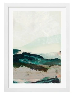 Mountains Abstract Print Frame in White