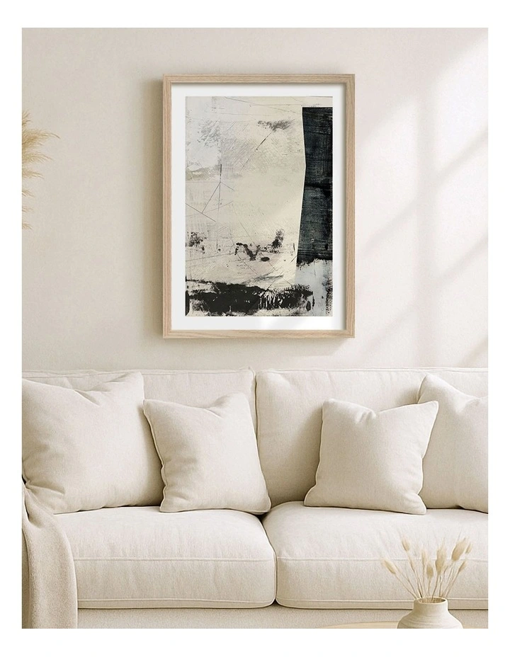Movement Abstract Print Frame in Natural Oak image 2