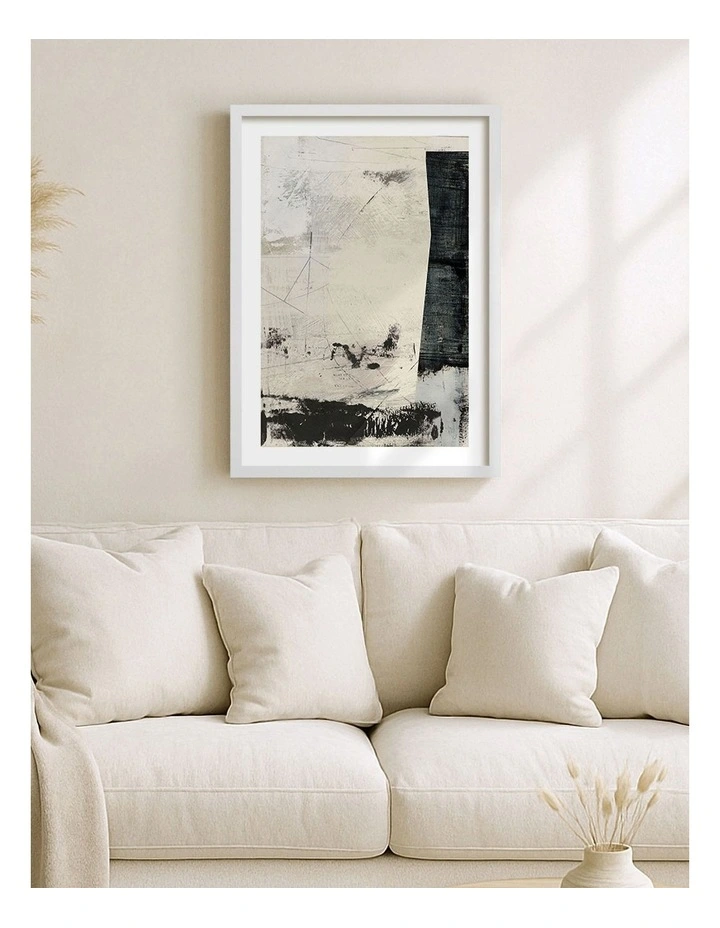 Movement Abstract Print Frame in White image 2