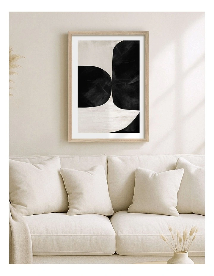 Night Abstract Print Frame in Natural Oak image 2