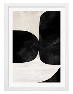 Night Abstract Print Frame in White