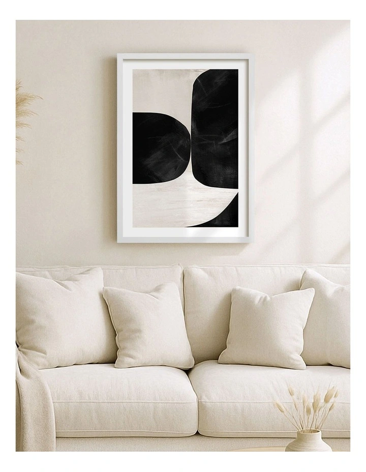 Night Abstract Print Frame in White image 2