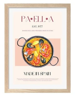 Paella Delight Print Frame in Natural Oak
