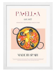 Paella Delight Print Frame in White