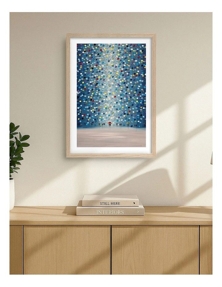 Made Raindrop Confetti Print Frame in Natural Oak image 2