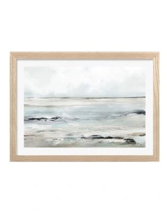 Sandy Bay Abstract Print Frame in Natural Oak