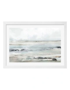 Sandy Bay Abstract Print Frame in White