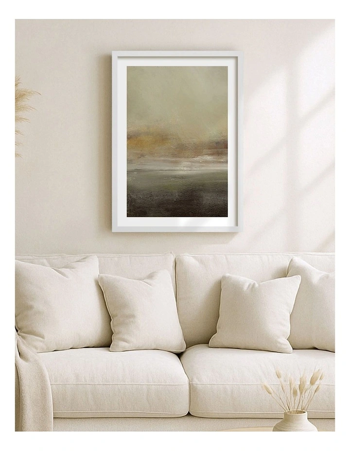 Sleepy Mist Print Frame in White image 2
