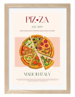 Slices Of Italy Print Frame in Natural Oak