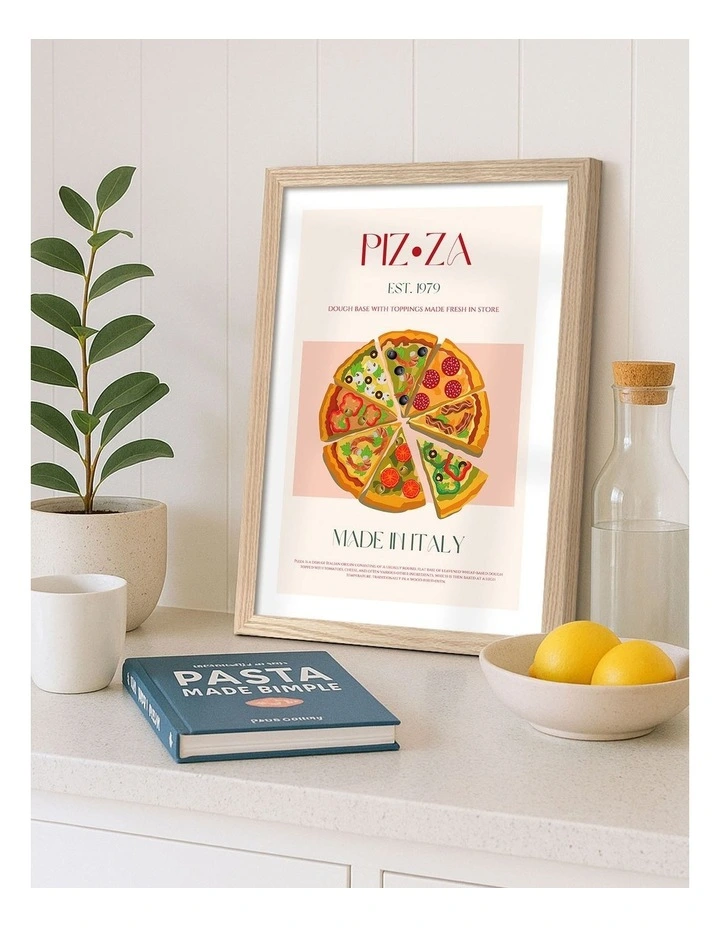 Slices Of Italy Print Frame in Natural Oak image 2