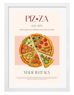 Slices Of Italy Print Frame in White