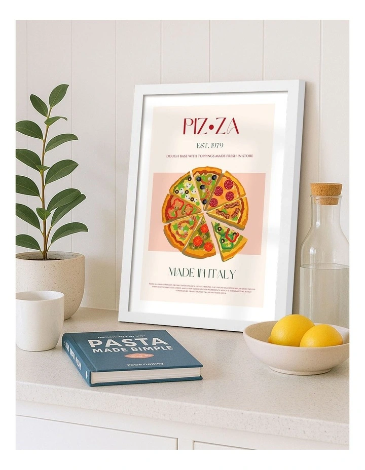 Slices Of Italy Print Frame in White image 2