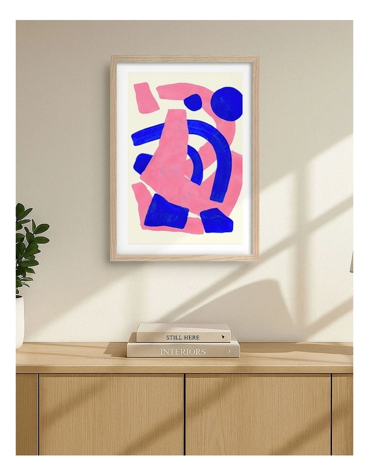 Sound Waves Print Frame in Natural Oak image 2