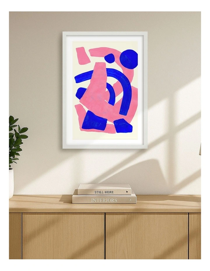 Sound Waves Print Frame in White image 2
