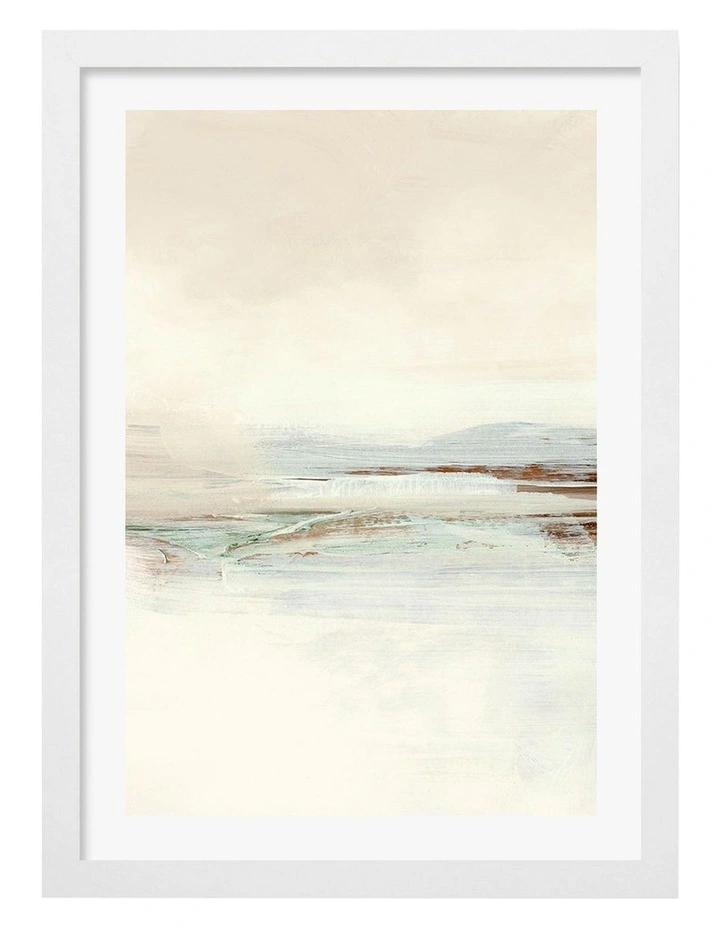 Sun Set 1 Abstract Print Frame in White image 1