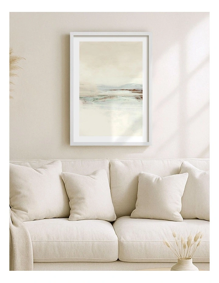 Sun Set 1 Abstract Print Frame in White image 2