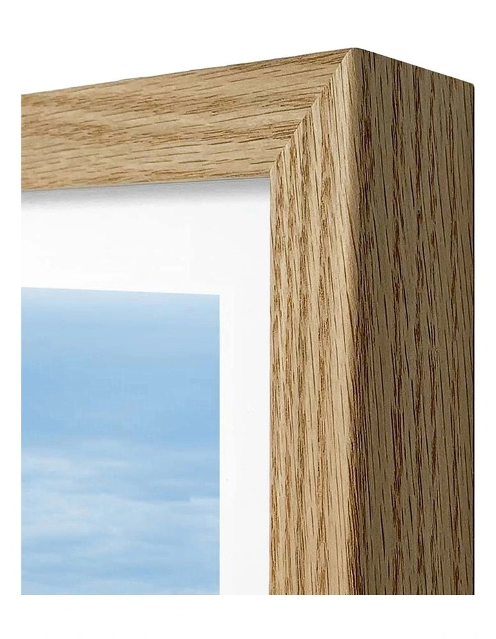 Sun Set No 2 Abstract Print Frame in Natural Oak image 3