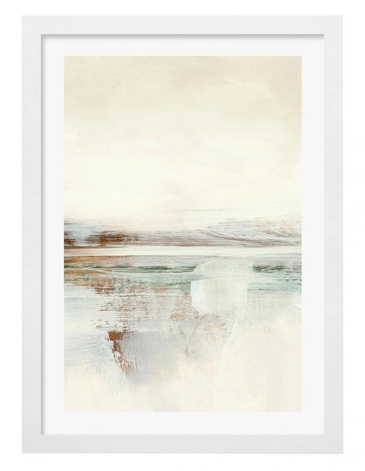 Sun Set No2 Abstract Print Frame in White image 1