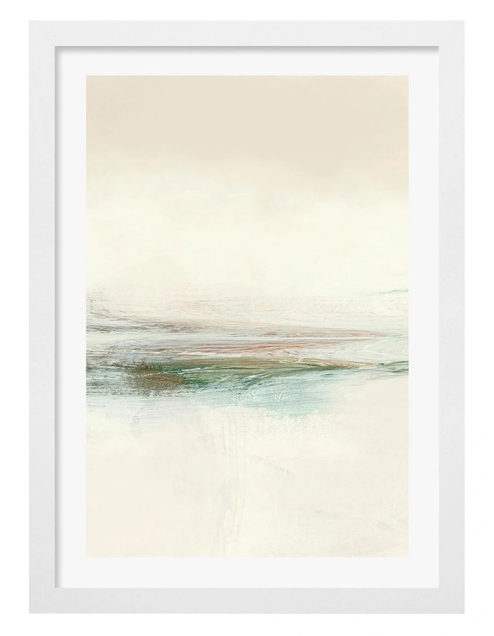 Sun Set No 3 Abstract Print Frame in White image 1