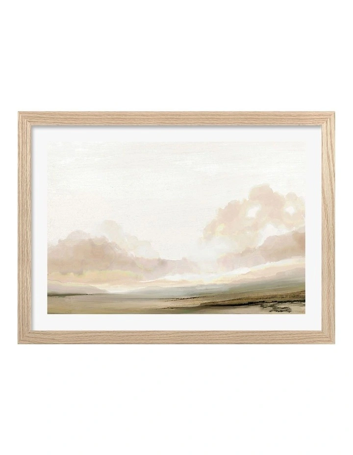 The South Abstract Print Frame in Natural Oak image 1