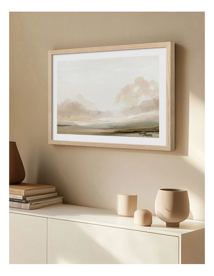 The South Abstract Print Frame in Natural Oak image 2