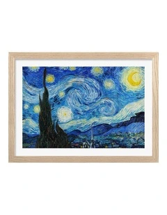 The Starry Night Print Frame in Natural Oak