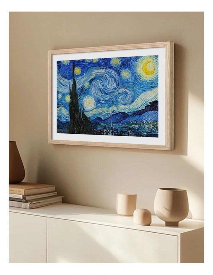 The Starry Night Print Frame in Natural Oak image 2