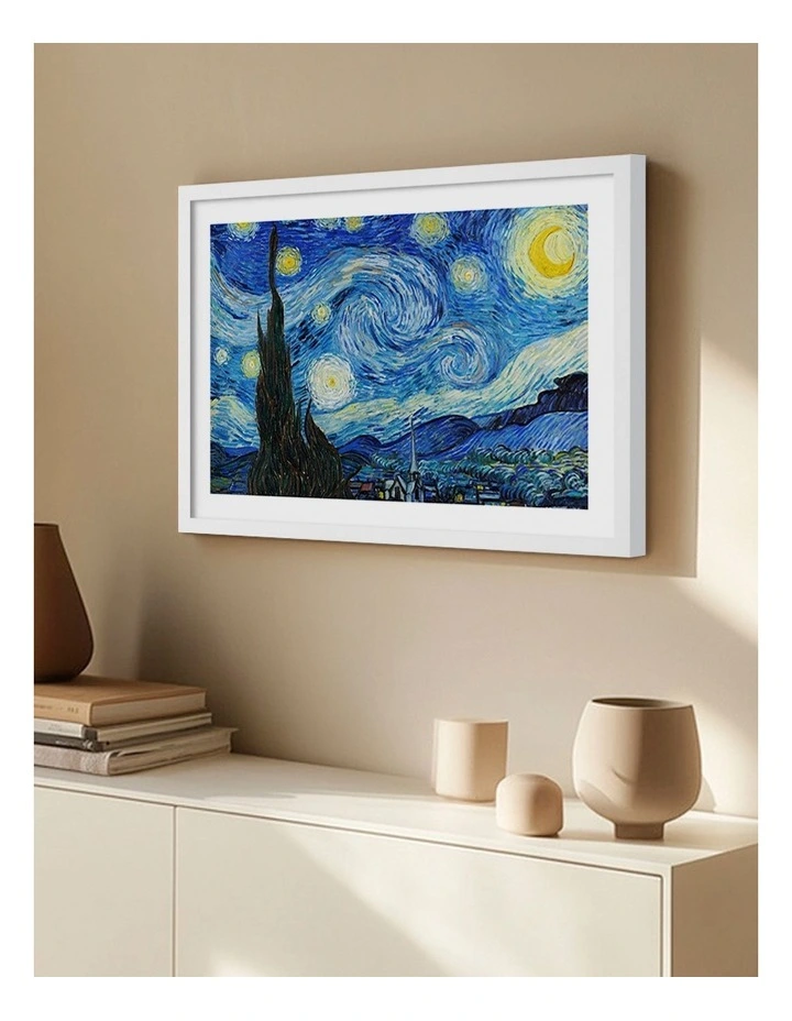 The Starry Night Print Frame in White image 2