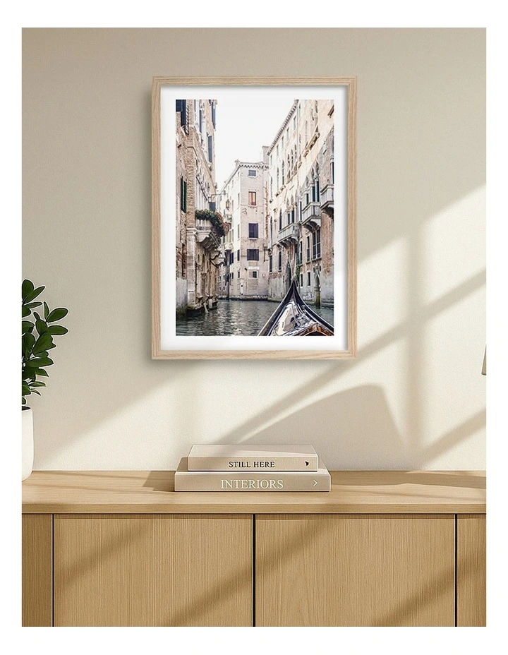Venice Gondola 2 Print Frame in Natural Oak image 2