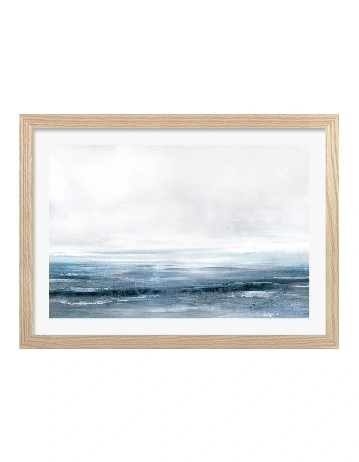 Water Abstract Print Frame in Natural Oak image 1