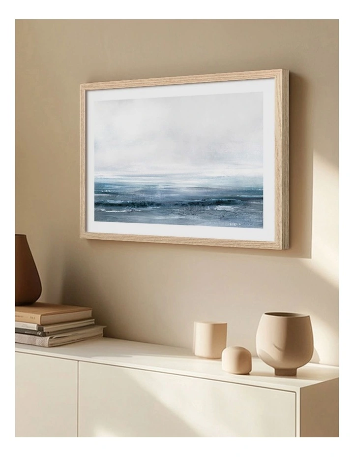 Water Abstract Print Frame in Natural Oak image 2