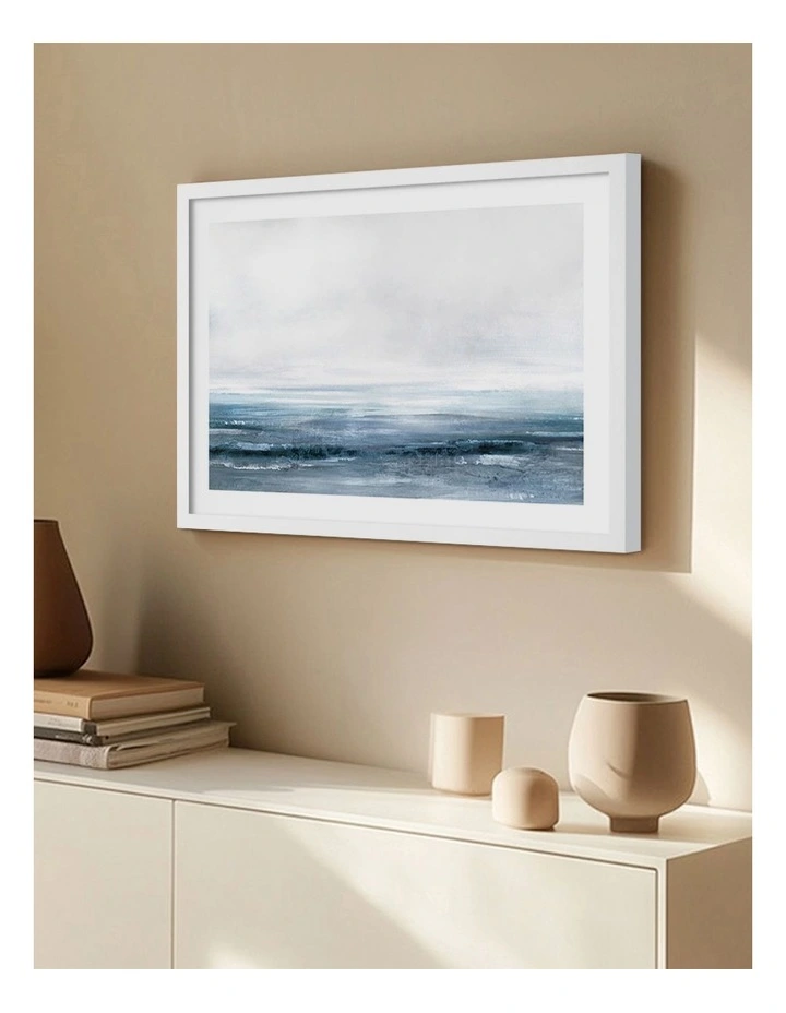 Water Abstract Print Frame in White image 2