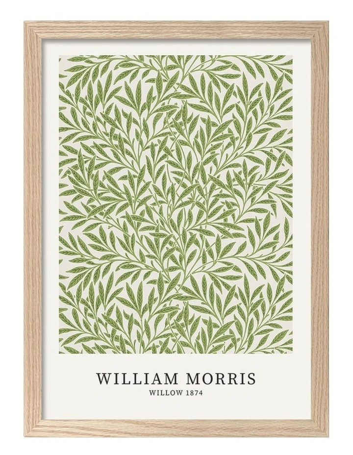 Willow Pattern Print Frame in Natural Oak image 1