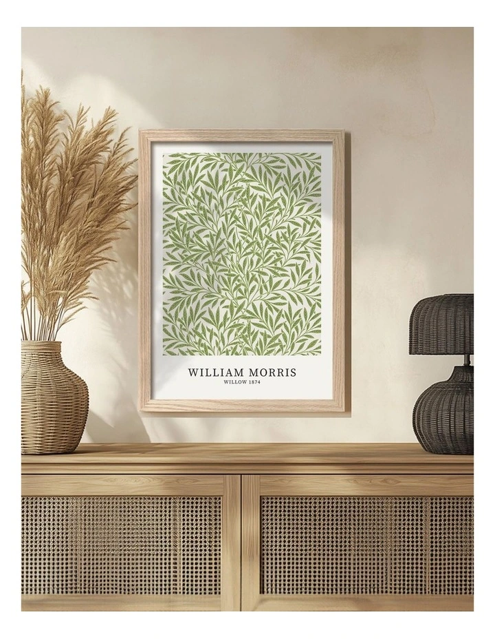 Willow Pattern Print Frame in Natural Oak image 2